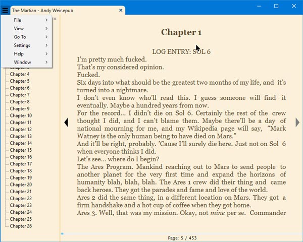 ebook-reader-windows10-sumatra