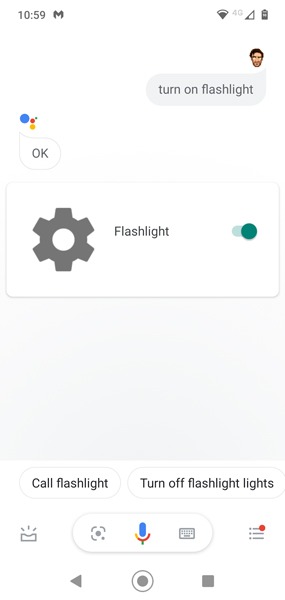 Tắt đèn pin trên Android Ok Google 1