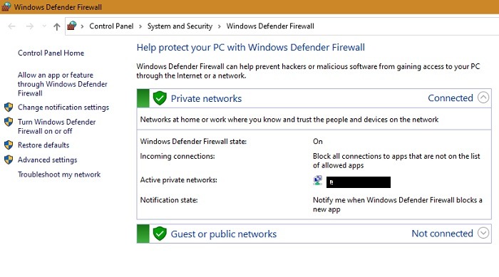 Cài đặt Trình bảo vệ Windows dành cho Quản trị viên được Bật