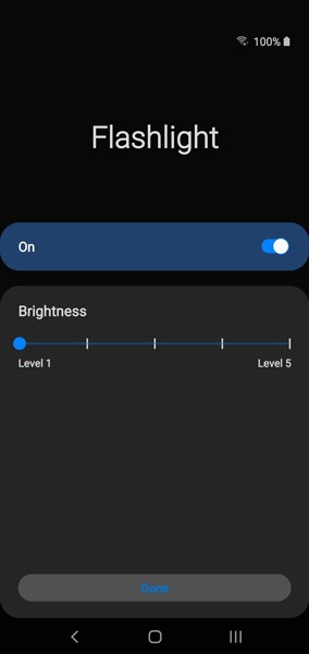 Tắt đèn pin trên Android Galaxy 1