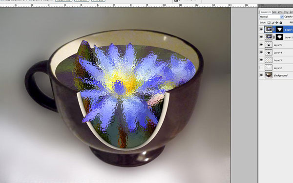 Tạo một hiệu ứng hoa súng trong một chiếc cốc trong Photoshop 28