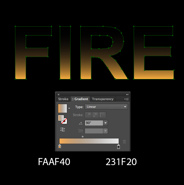 Cách tạo hiệu ứng chữ lửa trong 10 phút trong Illustrator 3