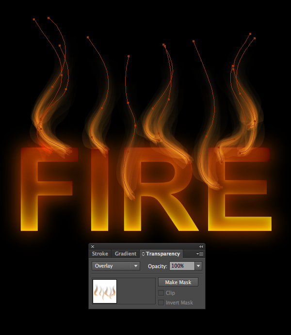 Cách tạo hiệu ứng chữ lửa trong 10 phút trong Illustrator 12