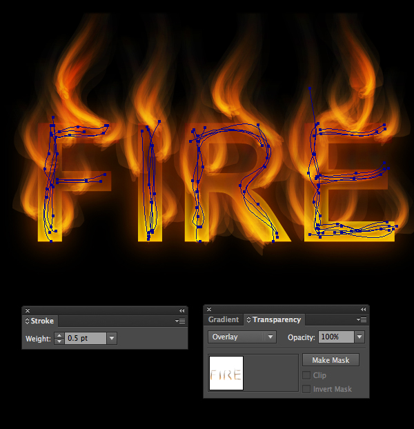 Cách tạo hiệu ứng chữ lửa trong 10 phút trong Illustrator 19