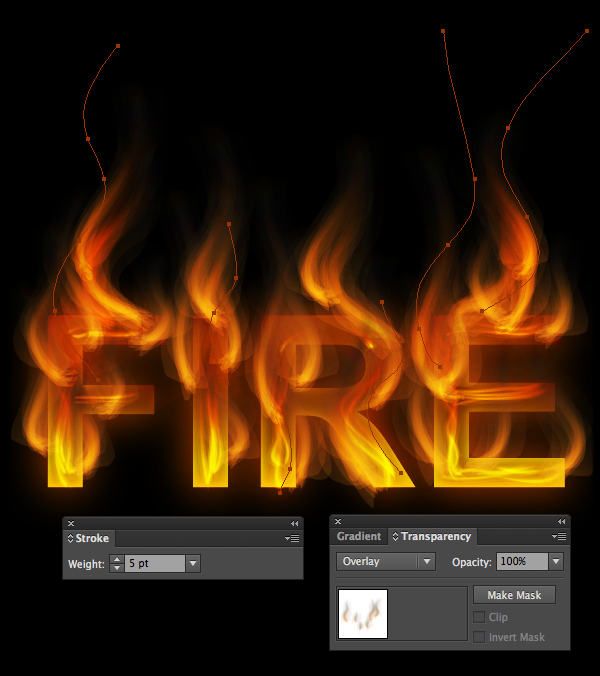 Cách tạo hiệu ứng chữ lửa trong 10 phút trong Illustrator 20