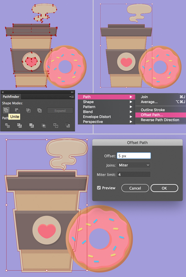 1631086909 626 Cach ve Vector ca phe va banh donut trong Adobe