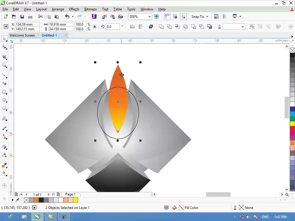 Vẽ logo 3D trong Corel X7