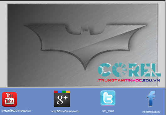 logo batman trong corel