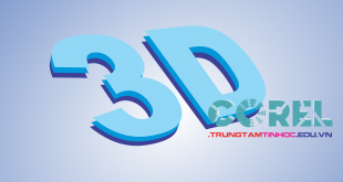 logo chữ 3D trong corel