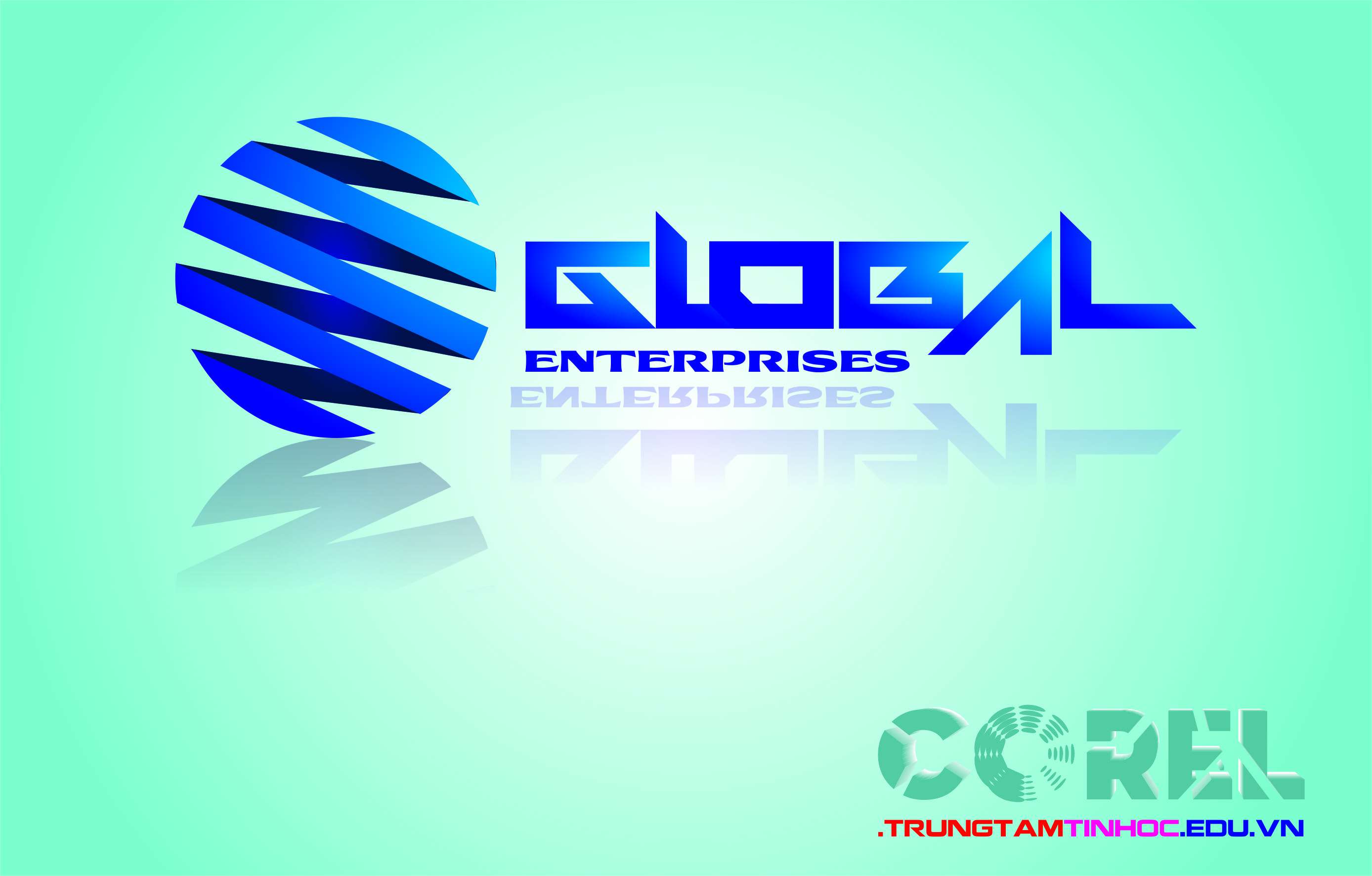 Vẽ Logo Global Trong Corel, Tự Học Corel - Học Đồ Họa Online